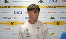 El jugador del Celta Fortuna Pablo Gavi�n, tras el partido ante el C�diz.