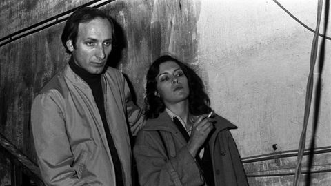 En 1982, durante el rodaje de la película «El arreglo»