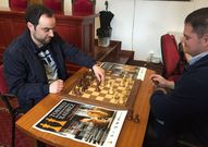 Santos y Rodrguez escenificaron una partida en el Concello nois. 