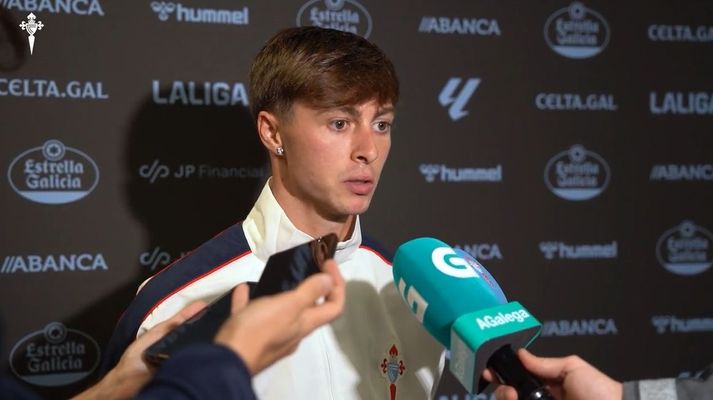 El jugador del Celta Fortuna �scar Marcos, tras el partido ante el Castell�n.