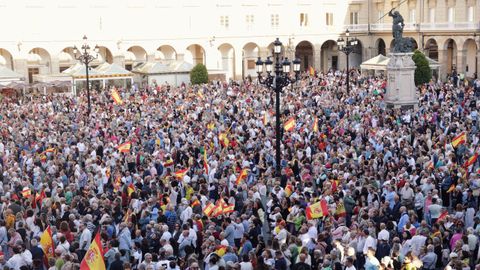 Manifestaci�n en la plaza de Mar�a Pita de A Coru�a por la crisis de Ceuta