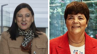 Belén Rubio, á esquerda, e Carmen García Mateo son as dúas candidatas a liderar a Universidade de Vigo