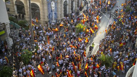 Concentraci�n en Ceuta ante la crisis migratoria. 
