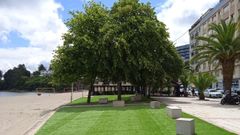 sada.Imagen del centro de Sada, junto al paseo martimo