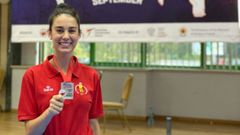 Imagen de Alma P�rez posando con la medalla de plata conseguida en el Open de Polonia este a�o