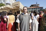 Luis Bar� vestiuse de �poca e gozou como un veci�o m�is da Feira Franca. 