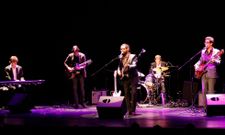 Imagen de una actuaci�n de Bakin Blues Band, formada por m�sicos gallegos. 