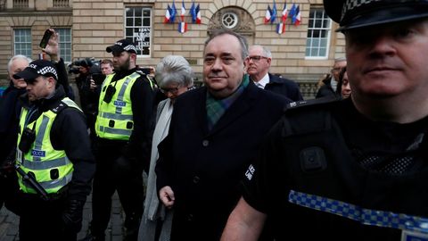 Alex Salmond, a su llegada al tribunal de Edimburgo 