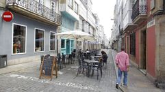 Terraza en la calle Magdalena, en una foto de archivo