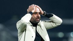 El entrenador del Celta, Claudio Gir�ldez, durante el duelo de Europa League ante el Ludogorets.