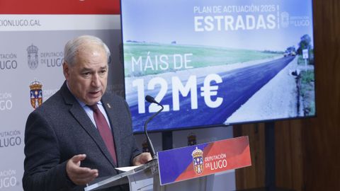 El presidente de la Diputacin de Lugo, Jos Tom, present el plan de carreteras