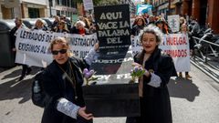 Letrados de la Administracin de Justicia, durante una de sus manifestaciones en Madrid.