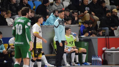 Ferm�n Hidalgo, ex primer entrenador del Lugo Sala, durante la eliminatoria de Copa del Rey contra el Inter FS en Pabell�n Municipal de Lugo
