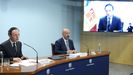 El jefe de Gobierno de Andorra, Xavier Espot, y el ministro de Salud, Joan Mart�nez Benazet, en una reuni�n celebrada hoy