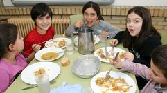 Men� del refugiado en el colegio de O Mosteiro