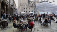 Las terrazas de A Quintana, a rebosar