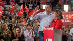 El presidente del Gobierno en funciones y secretario general dle PSOE, Pedro S�nchez, el jueves en Sevilla