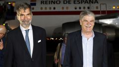 Alfonso Dastis, acompa�ado por el embajador de Espa�a en Per�, Ernesto de Zulueta