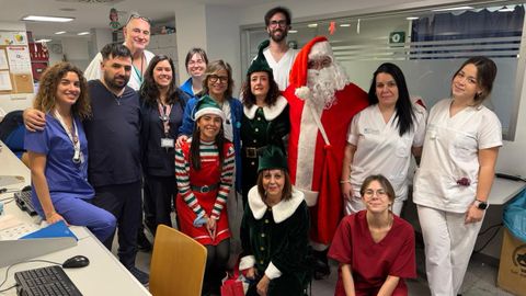 Visita de Pap� Noel al CHUO.
