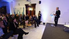 Rueda, este jueves, durante la presentaci�n de la Oficina Econ�mica de Galicia en Madrid