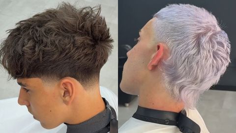 El taper fade, a la izquierda de la imagen, es lo ms pedido actualmente. El mullet, a la derecha, ha ido perdiendo fuelle en los ltimos meses.