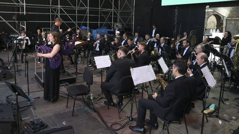 Actuaci�n de la Banda Municipal de Santiago durante el Trad Fest