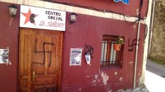 Pintadas nazis en La Semiente