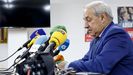 Jos� Tom�, durante su comparecencia del jueves en Monforte, donde anunci� su renuncia a la presidencia de la Deputaci�n y su solicitud de suspensi�n del partido