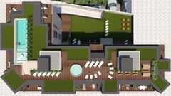 Infografa del tejado de la promocin de lujo de Alcom en el barrio de O Pieirio