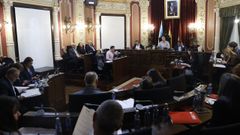 Imagen de archivo de un pleno del Concello de Ourense.