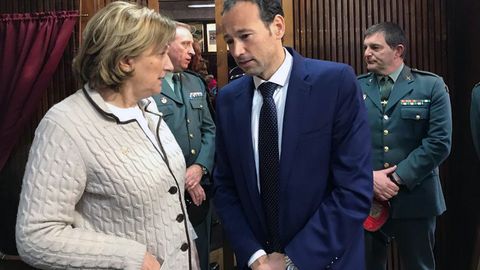 Delia Losa y Guillermo Mart�nez, en el acto institucional del 8-M en Cand�s