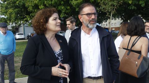 La subdelegada del Gobierno con el anterior alcalde de Ferrol, ngel Mato