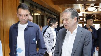 Iago Aspas y Abel Caballero en una recepci�n en el Concello de Vigo