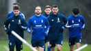 Jimmy, Rodri, Lucas y Javi Mier, con Viti en segundo plano, corriendo en El Requex�n