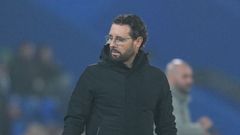 El t�cnico del Getafe, Jos� Bordal�s, durante el partido de este domingo frente al Celta.