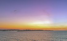 El astrofot�grafo gallego pudo capturar un degradado de colores en el cielo, desde el violeta hasta el amarillo