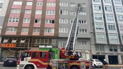 Intervenci�n de los bomberos en la calle Posse