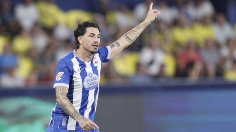 Gim&eacute;nez, en el partido contra el Villarreal