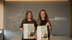 A presidenta de Barbantia, Mar&iacute;a Jes&uacute;s Blanco, e a concelleira de Cultura de Boiro, Mar&iacute;a Outeiral, presentaron a nova edici&oacute;n da Romar&iacute;a das Letras