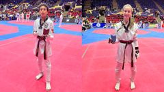 V�ctor Videla y Tomasa Franco posan con sus medallas.
