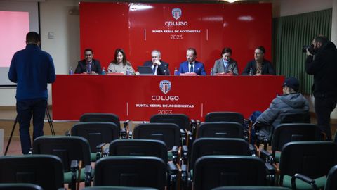 Imagen de archivo de la junta anual de accionistas del Lugo a finales del 2023.