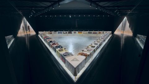 �The Dinner Party�, obra de Judy Chicago, expuesta en el Brooklyn Museum.
