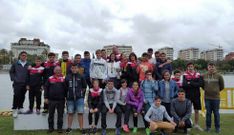 Foto do equipo pontecesure�o que compet�u en Sevilla. 