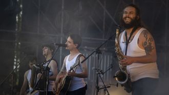 La M.O.D.A., en una actuacin en el festival O Son do Camio