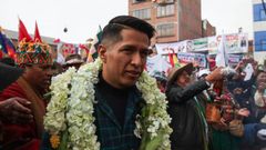 El presidente del Senado y candidato favorable a Evo Morales, Andrnico Rodrguez.