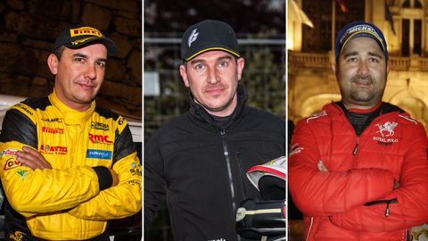 Alberto Meira, Iago Caamao y Vctor Senra, pilotos de ralis