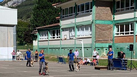 Exhibici�n de la Unidad Canina de Rescate del Principado de Asturias en Arenas de Cabrales con motivo del D�a de Asturias