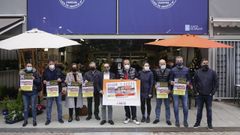 Miembros de la asociacin de comerciantes presentaron, junto a representantes de la Once, el nuevo cupn