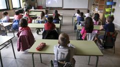 Imagen de archivo del colegio Quiroga Palacios de Santiago, en el que la Xunta prev� construir un aulario para el ciclo de infantil y un pabell�n cubierto