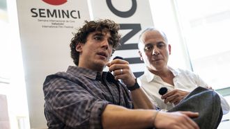 Miguel Herr�n y Javier Guti�rrez, este viernes en la Seminci.